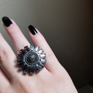 Metallic Sunflower Ring